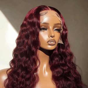 HD Burgandy loose wave Wig