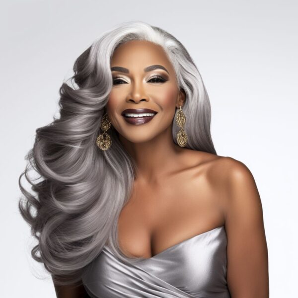 HD Gray bodywave hair Wig - Image 2